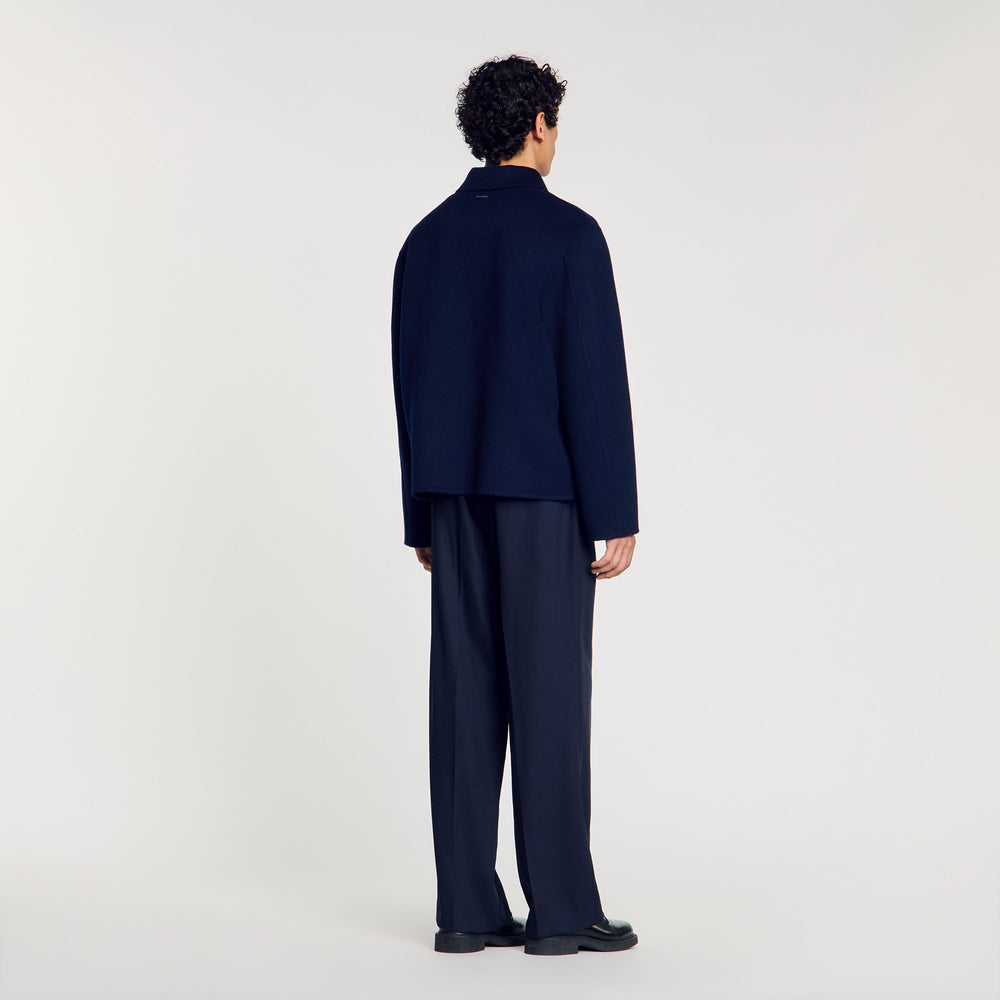 Sandro / Double-faced wool jacket Royal Blue