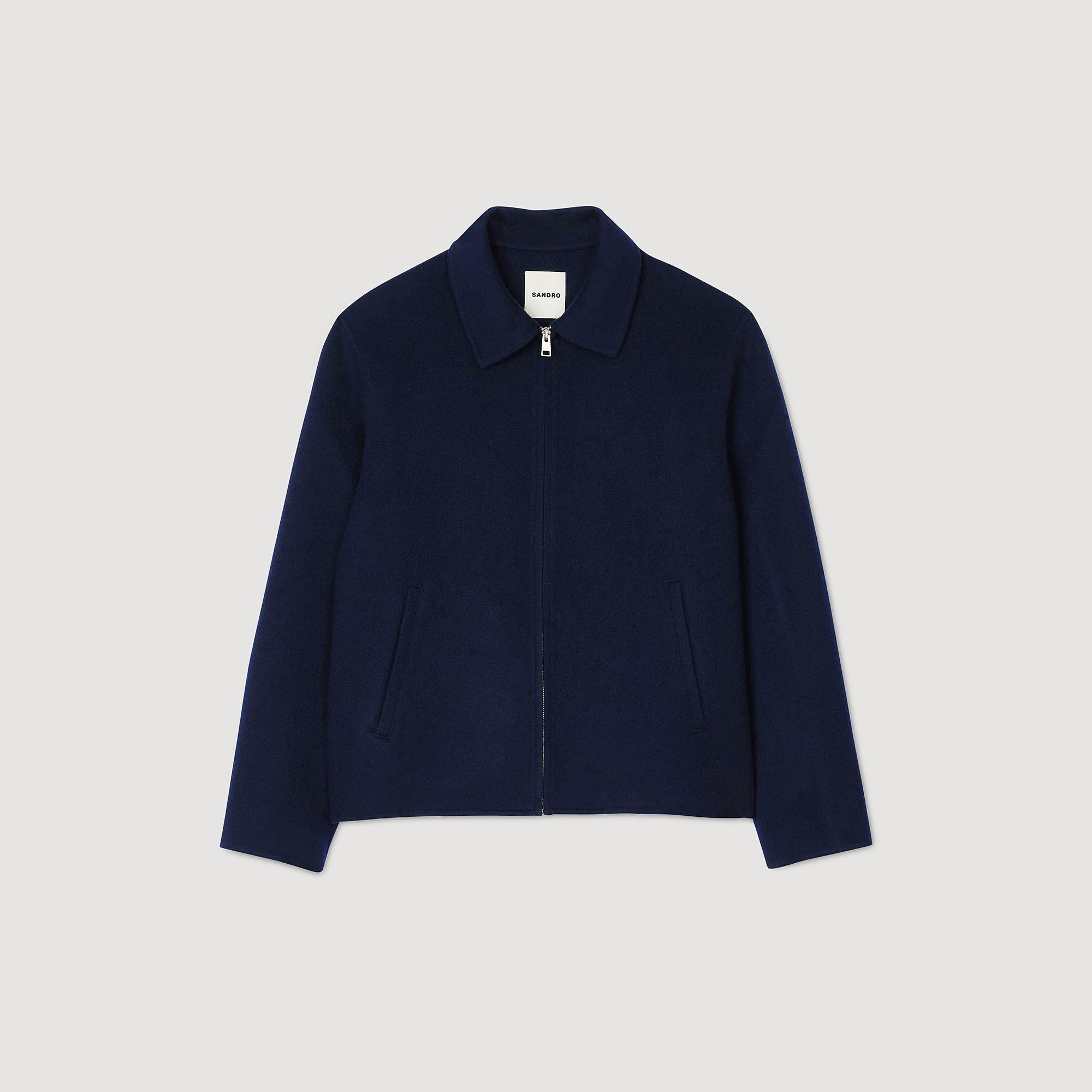 Sandro / Double-faced wool jacket Royal Blue