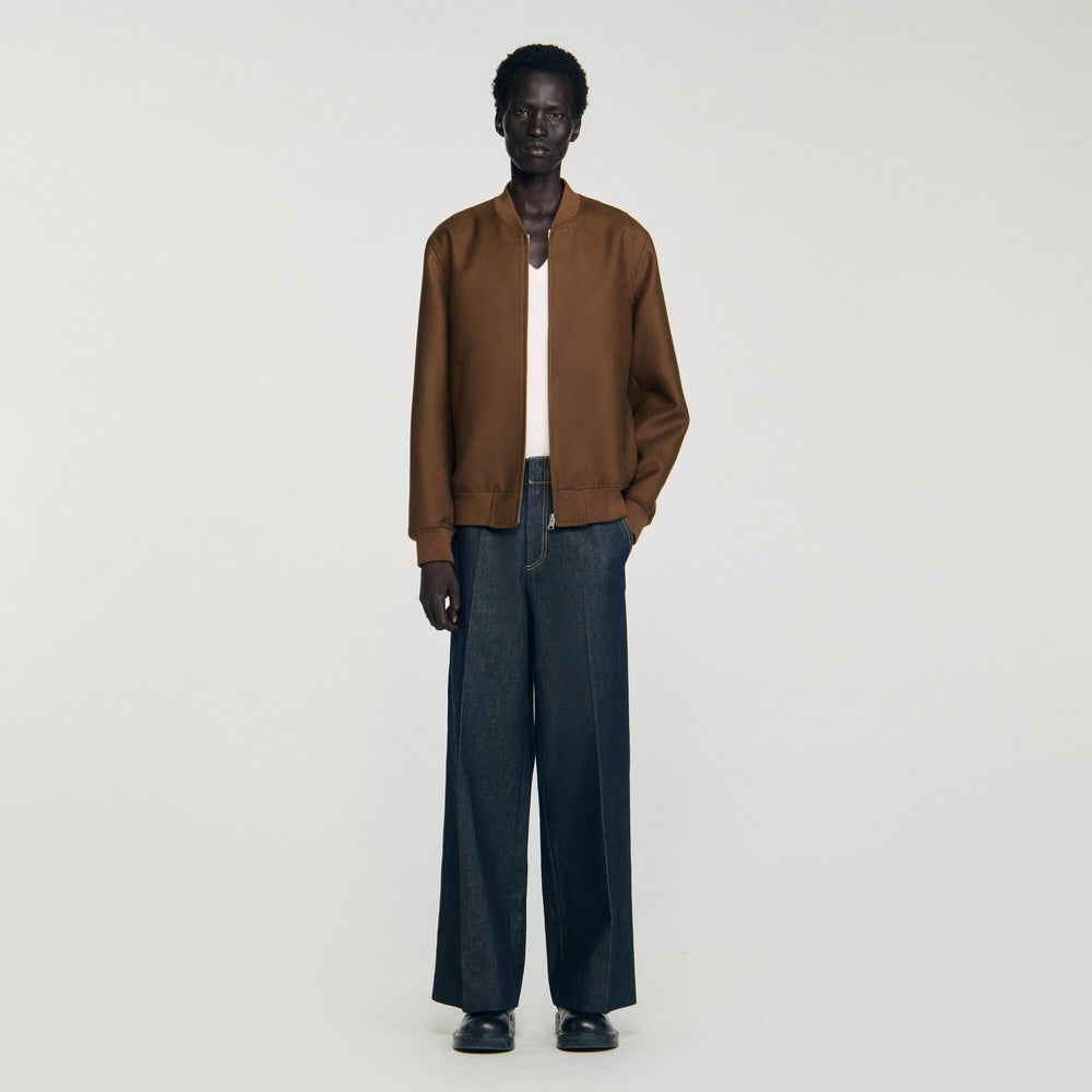 Sandro / Zip-up jacket Tobacco Brown
