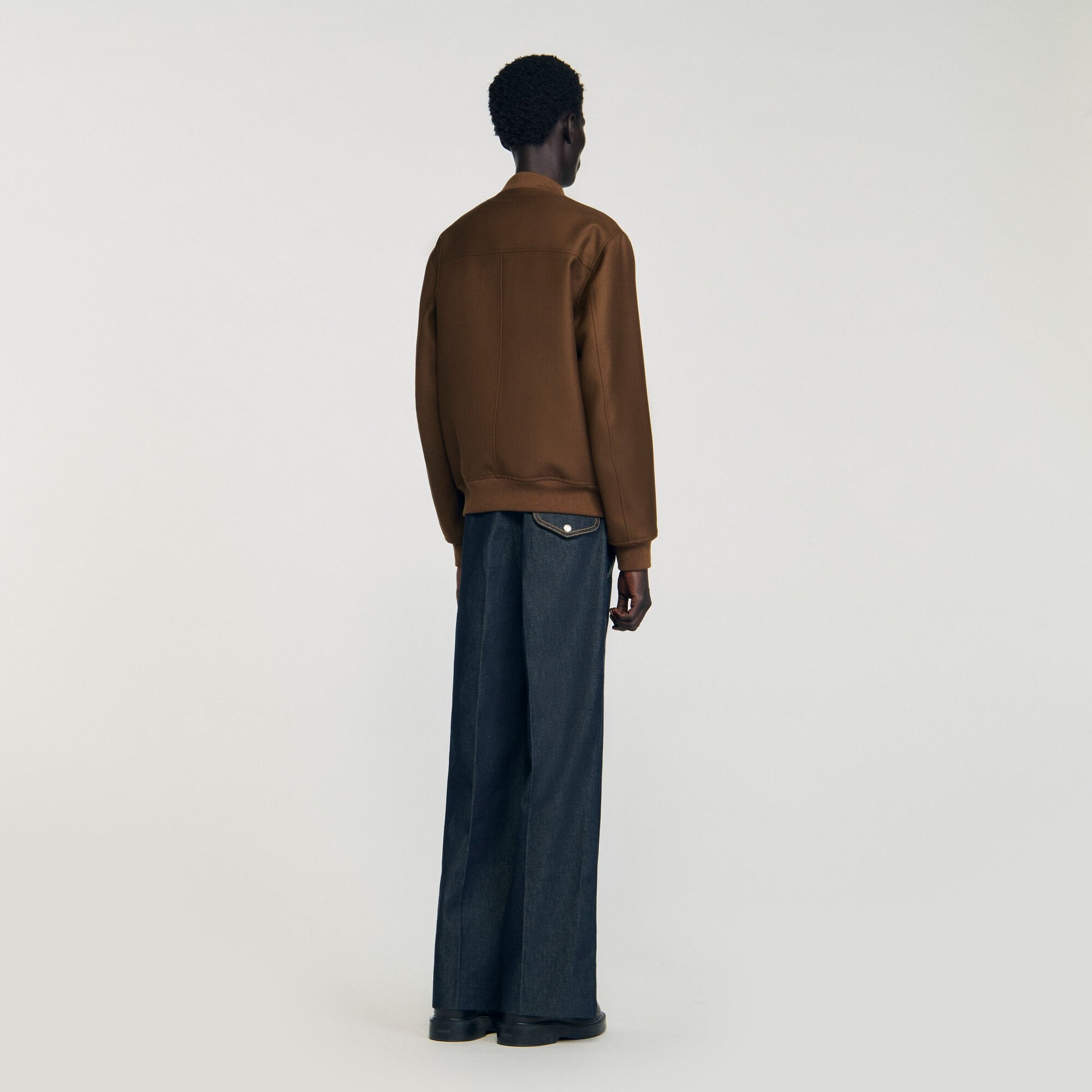 Sandro / Zip-up jacket Tobacco Brown