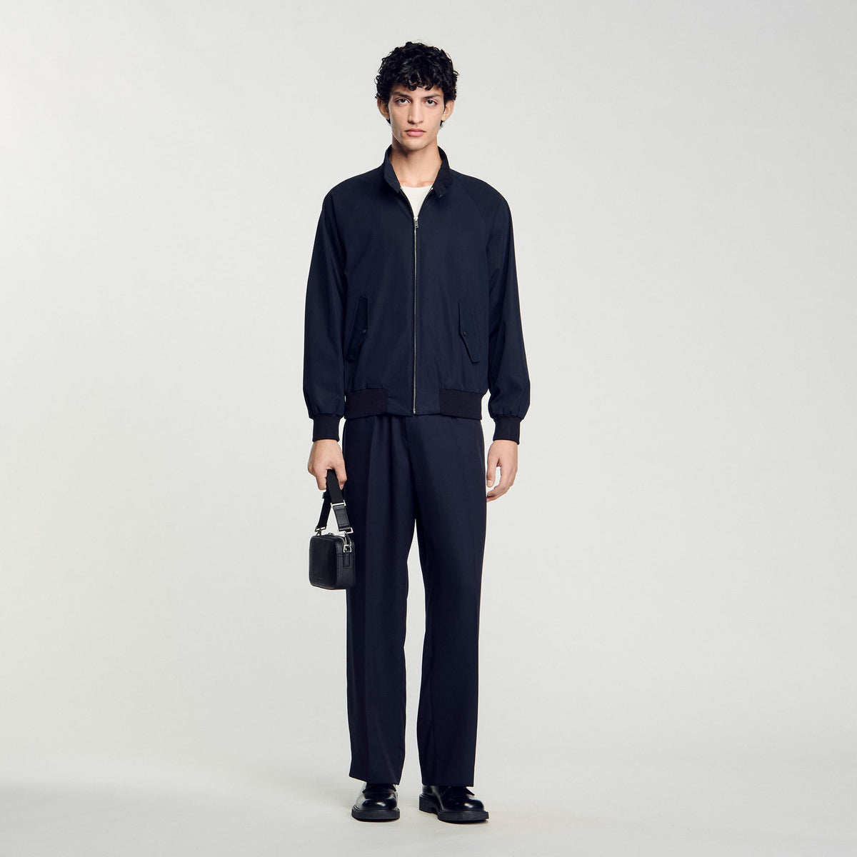 Sandro / High-neck jacket Midnight Blue