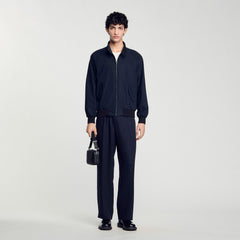Sandro / High-neck jacket Midnight Blue