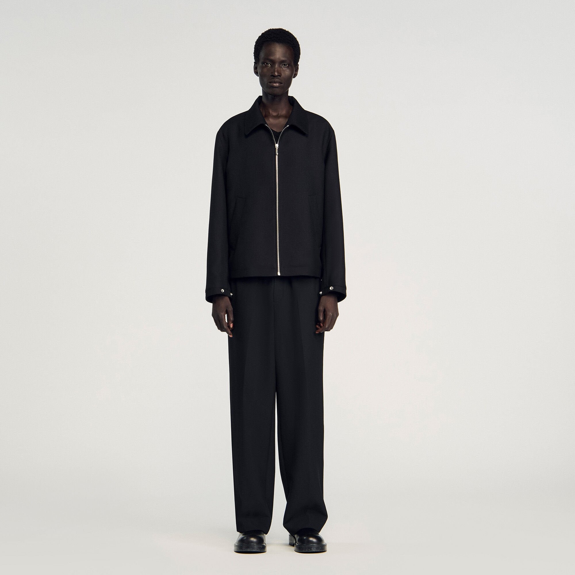 Sandro / Zip-up jacket Black