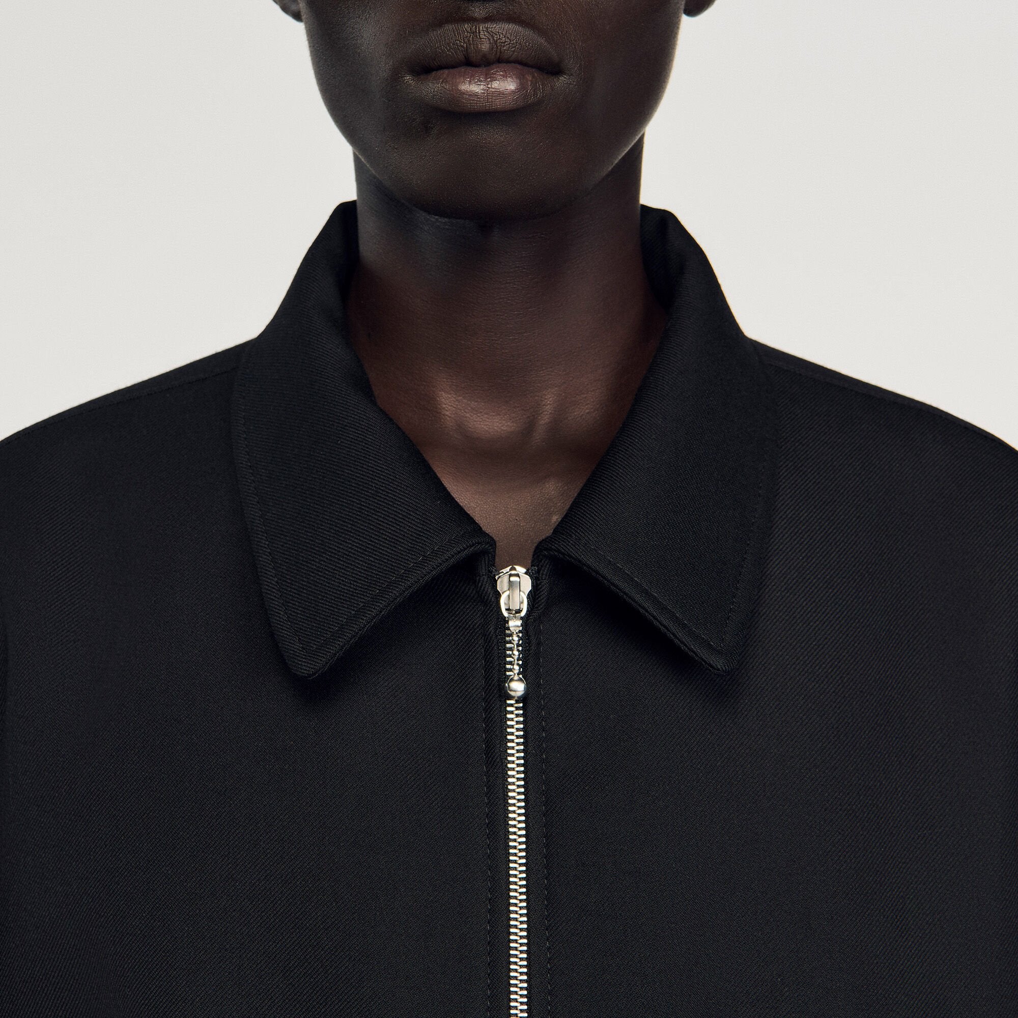 Sandro / Zip-up jacket Black