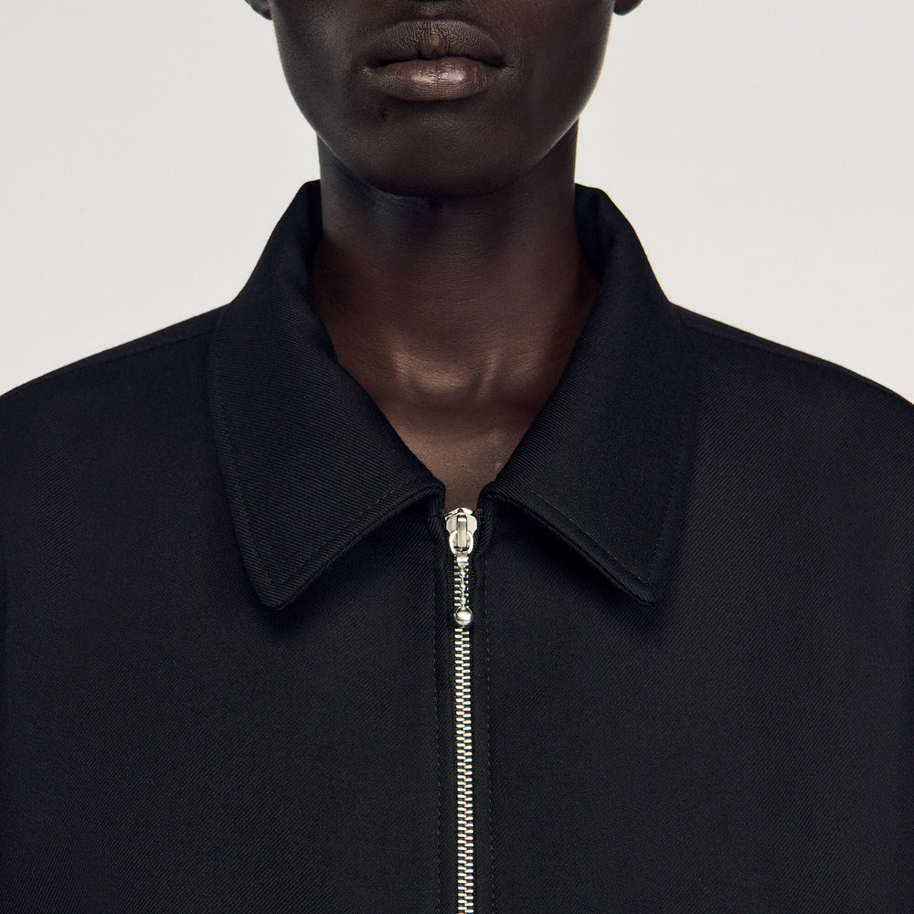 Sandro / Zip-up jacket Black