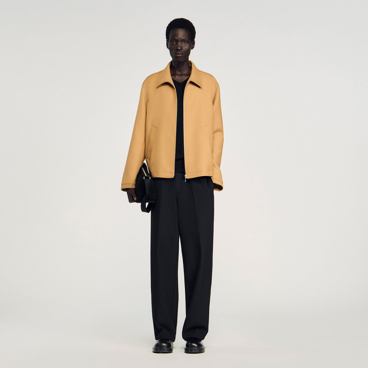 Sandro / Zip-up jacket Camel