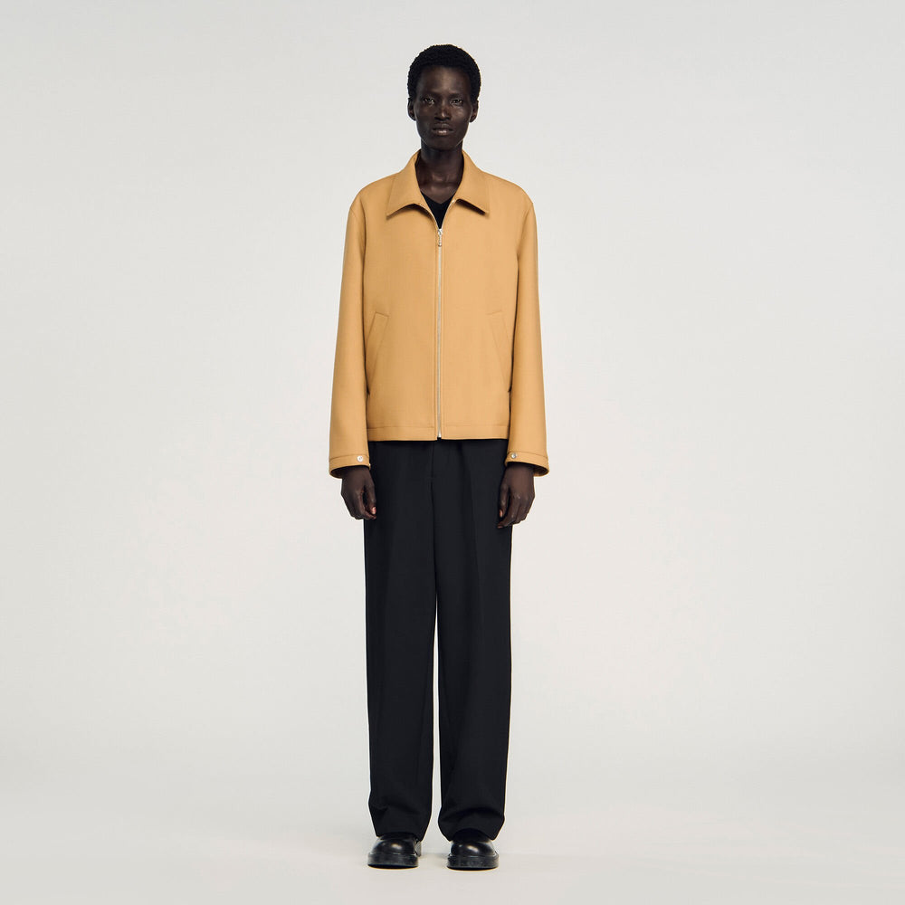 Sandro / Zip-up jacket Camel