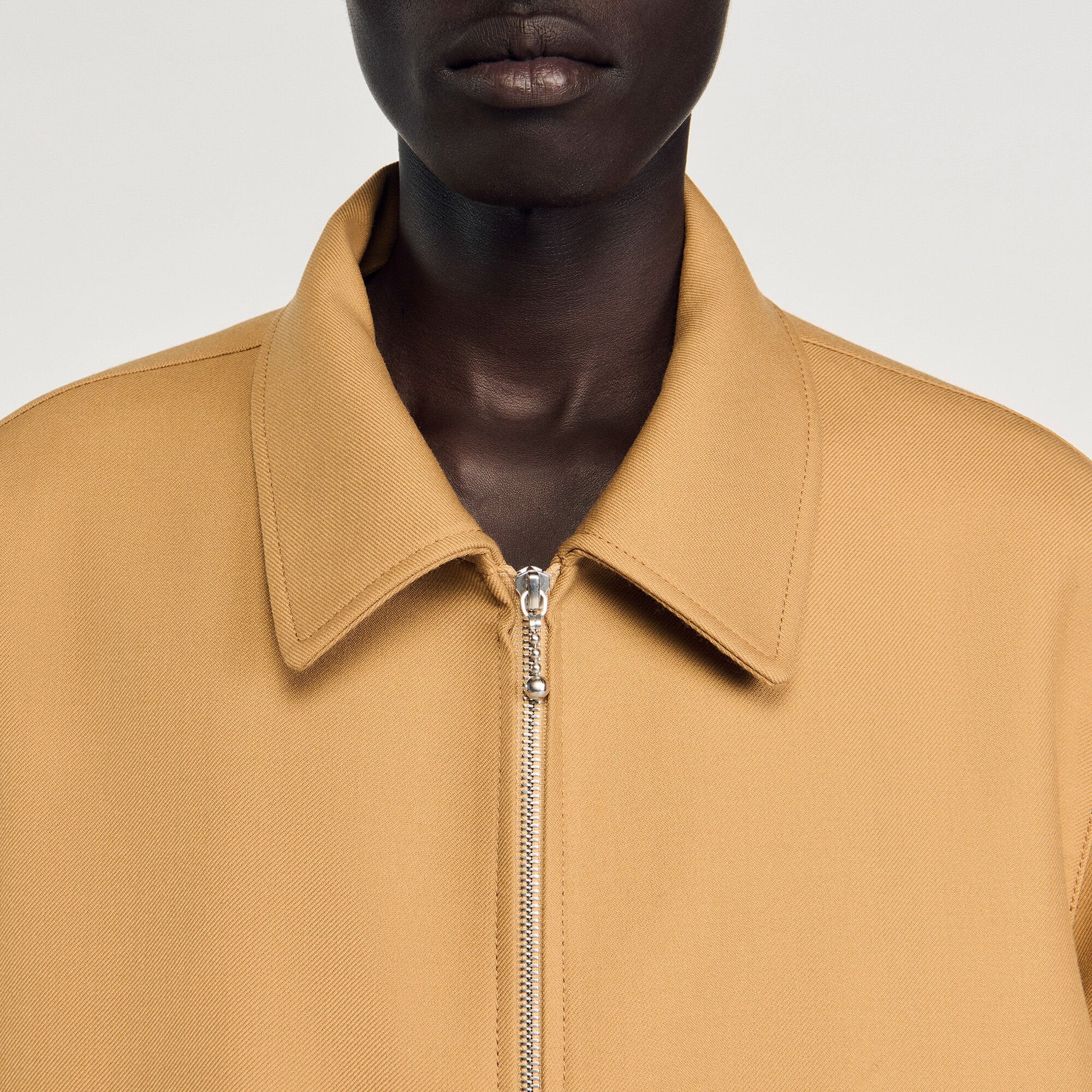 Sandro / Zip-up jacket Camel