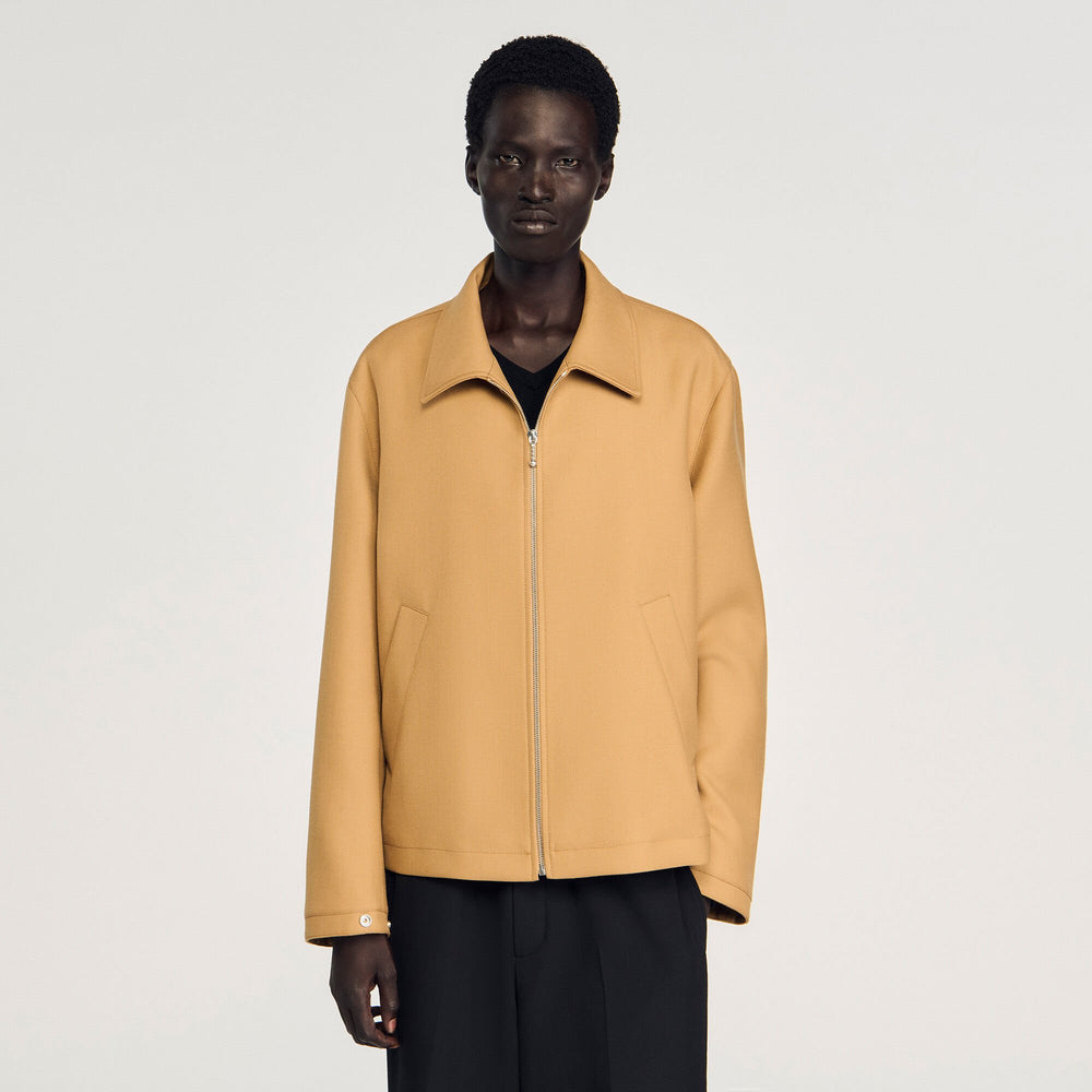 Sandro / Zip-up jacket Camel