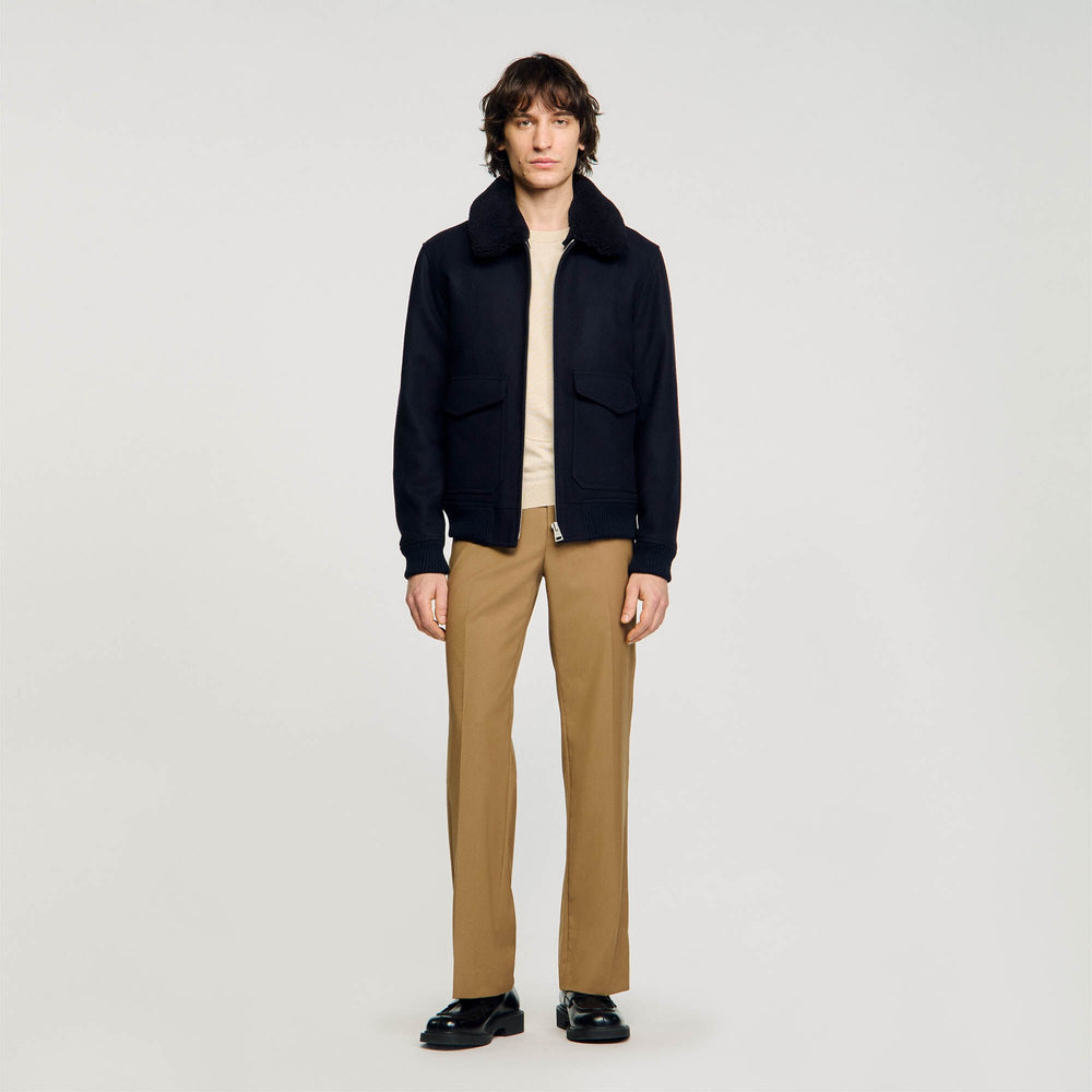 Sandro / Zip-up jacket Navy Blue