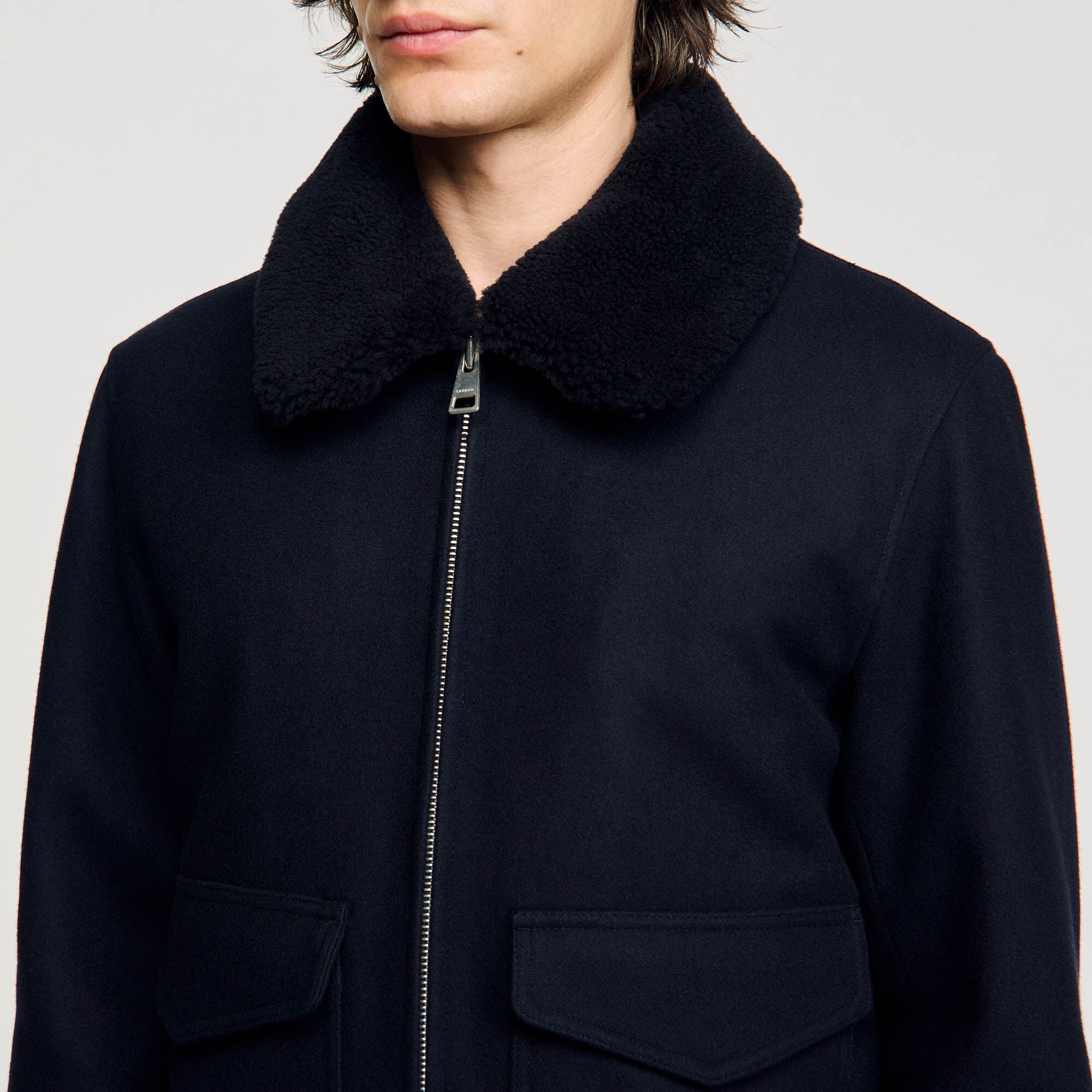 Sandro / Zip-up jacket Navy Blue