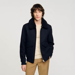 Sandro / Zip-up jacket Navy Blue
