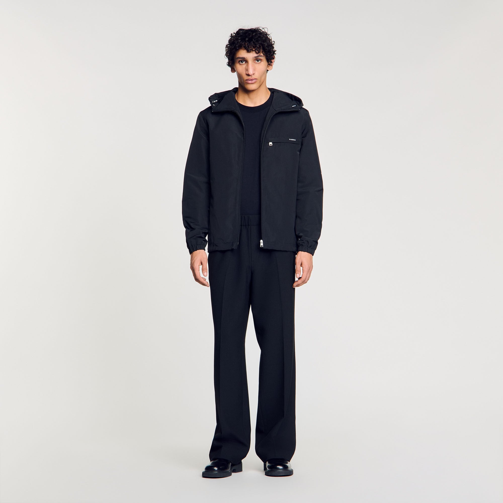 Sandro / Nylon windbreaker Black