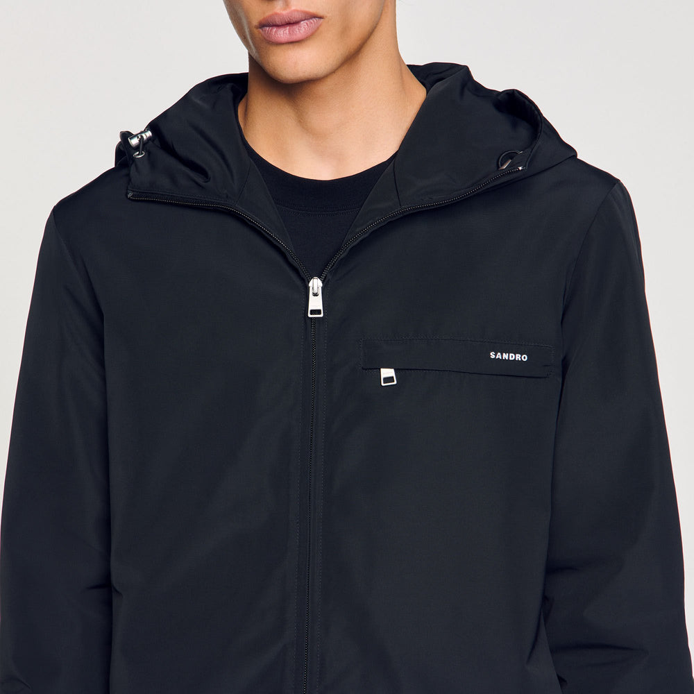 Sandro / Nylon windbreaker Black