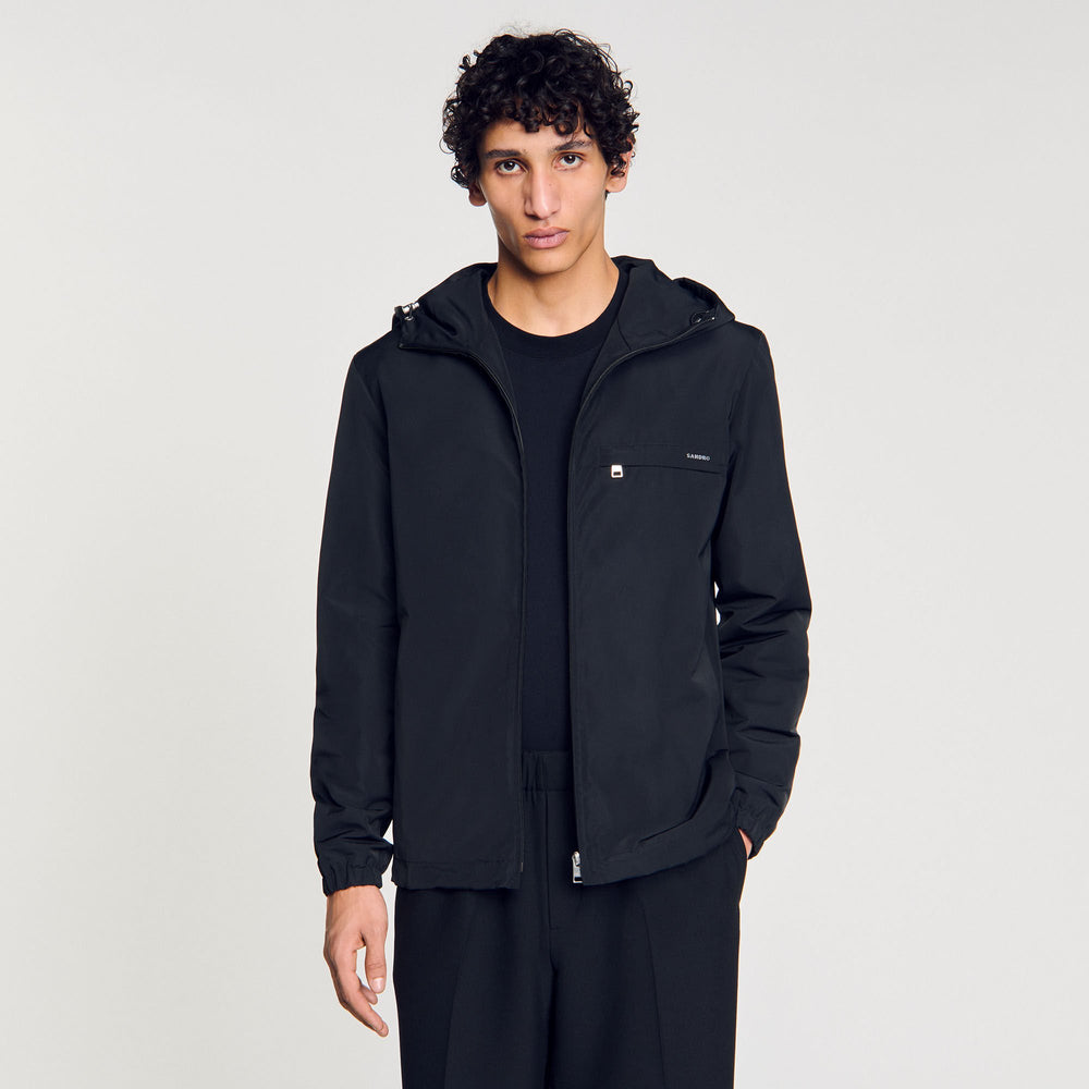 Sandro / Nylon windbreaker Black