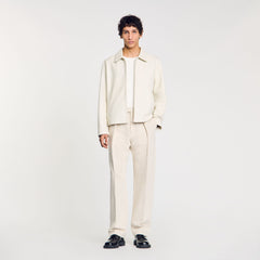 Sandro / Leather jacket Aluminum