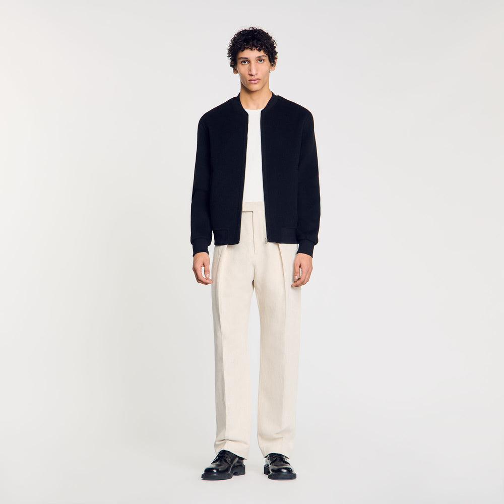Sandro / Double-faced wool jacket Black