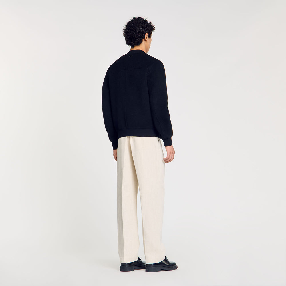 Sandro / Double-faced wool jacket Black