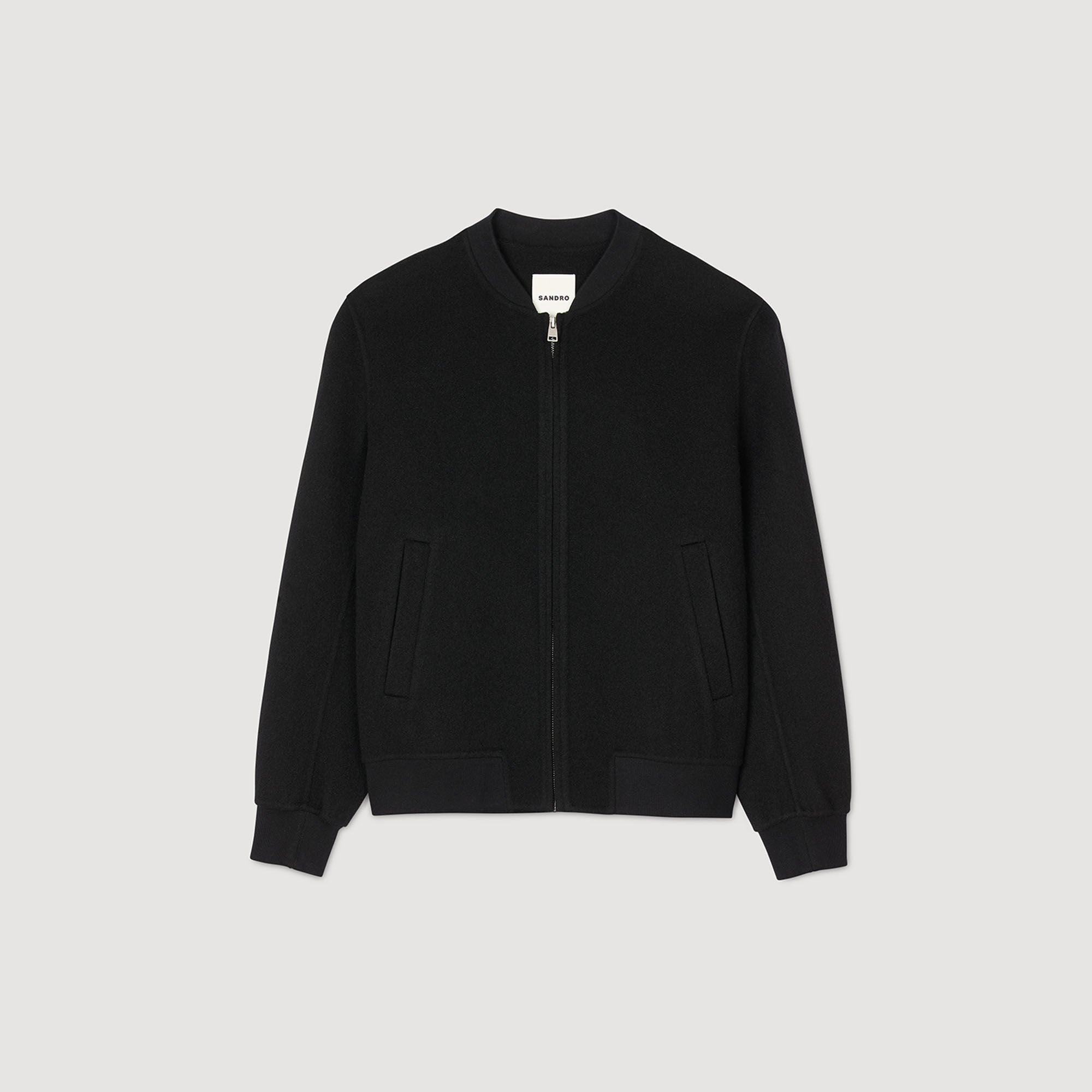 Sandro / Double-faced wool jacket Black
