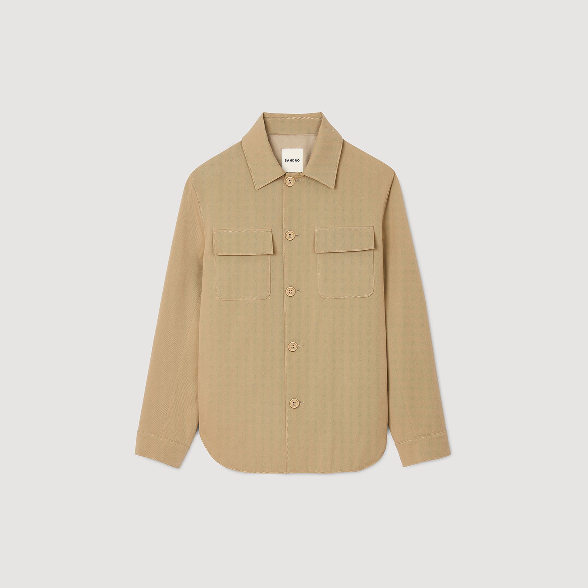 Sandro / Oversized shirt with pockets Sand.