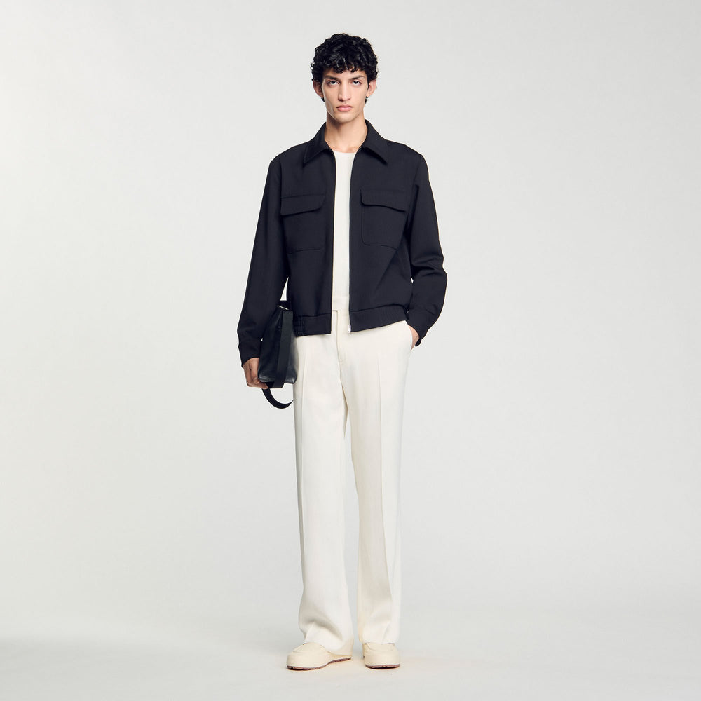 Sandro / Zip-up jacket Black