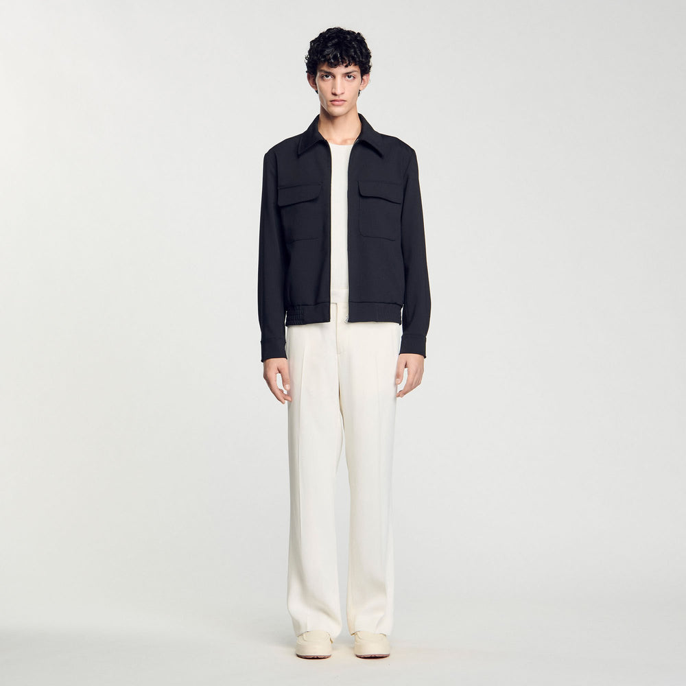 Sandro / Zip-up jacket Black