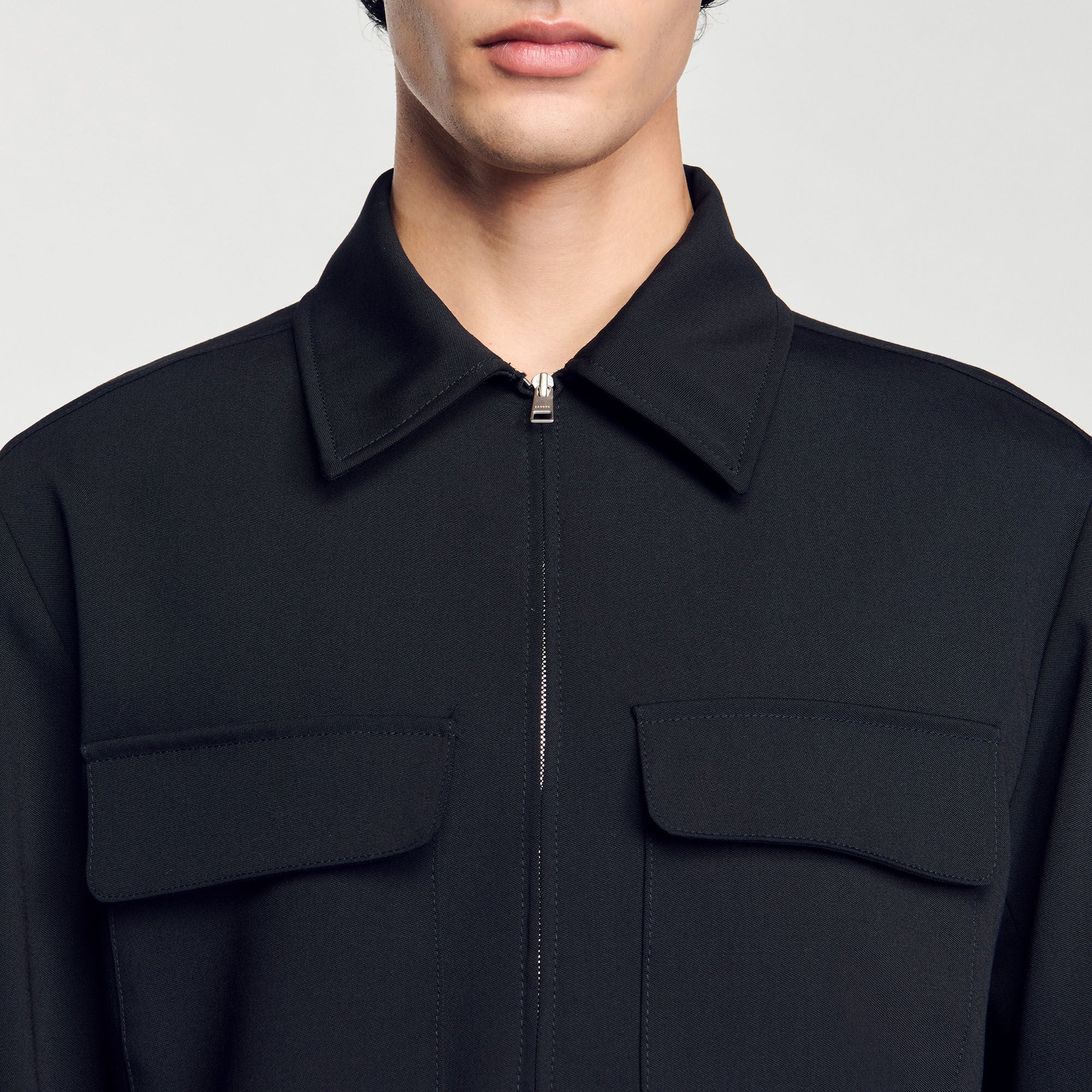 Sandro / Zip-up jacket Black