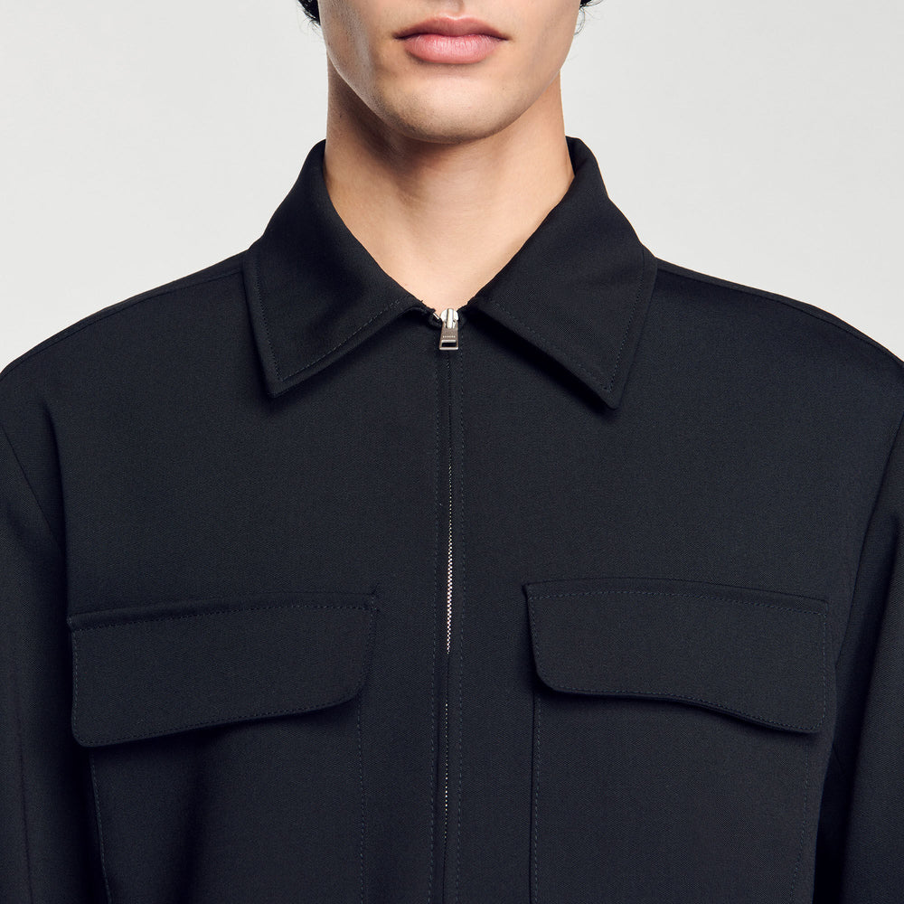 Sandro / Zip-up jacket Black