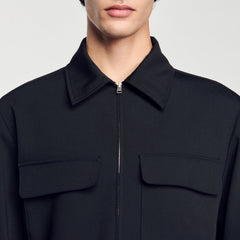 Sandro / Zip-up jacket Black