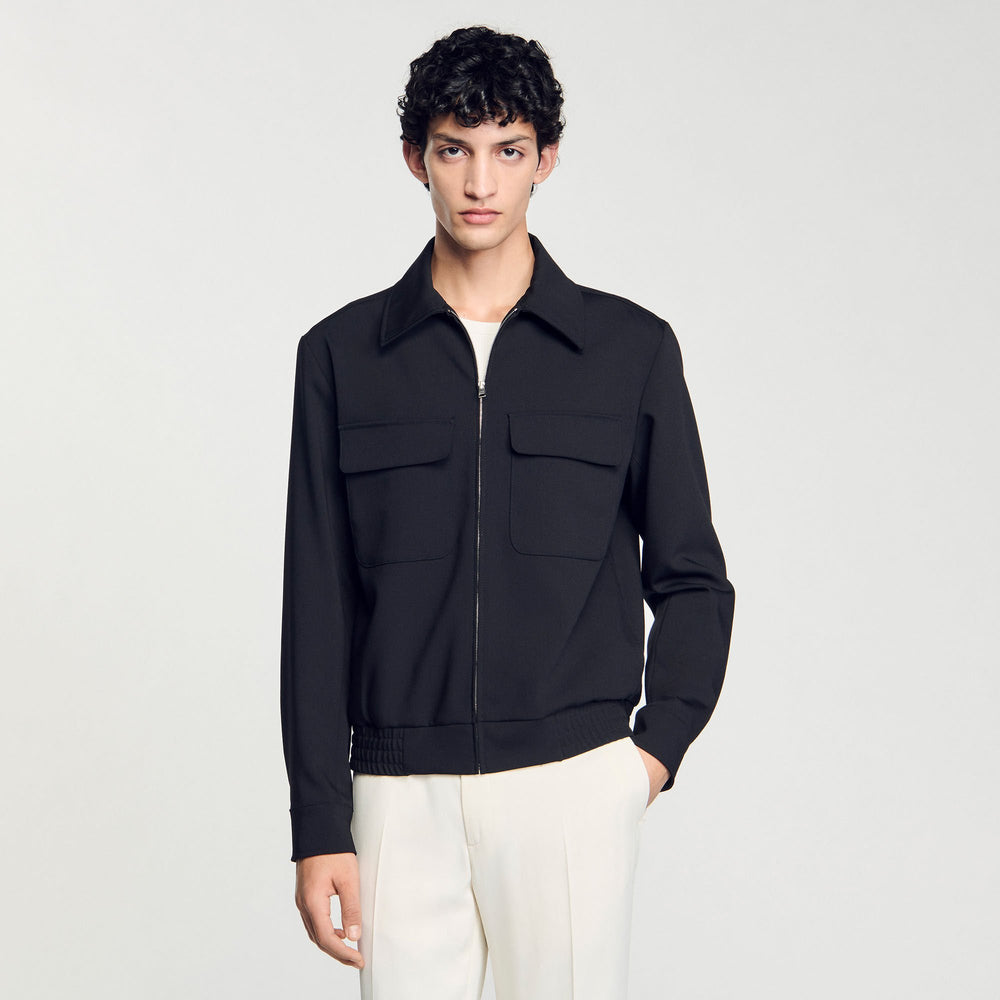 Sandro / Zip-up jacket Black