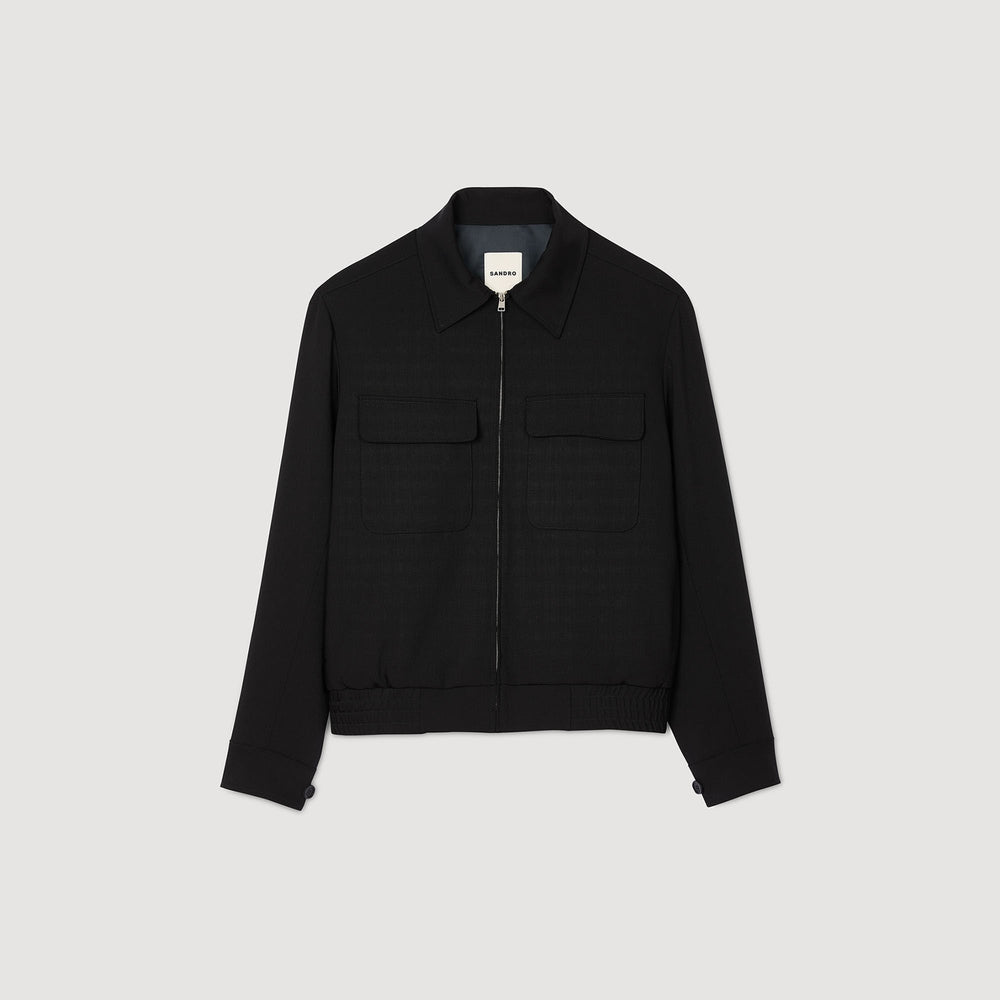 Sandro / Zip-up jacket Black
