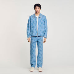 Sandro / Square cross denim jacket Blue Vintage - Denim