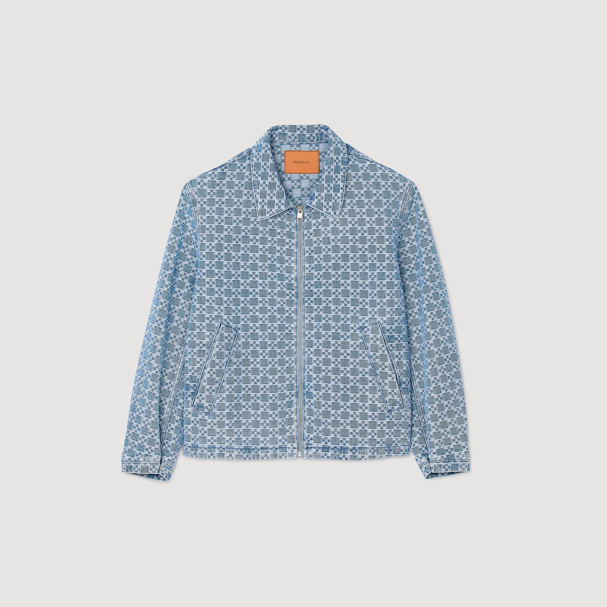 Sandro / Square cross denim jacket Blue Vintage - Denim