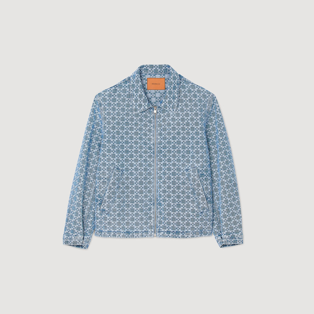 Sandro / Square cross denim jacket Blue Vintage - Denim