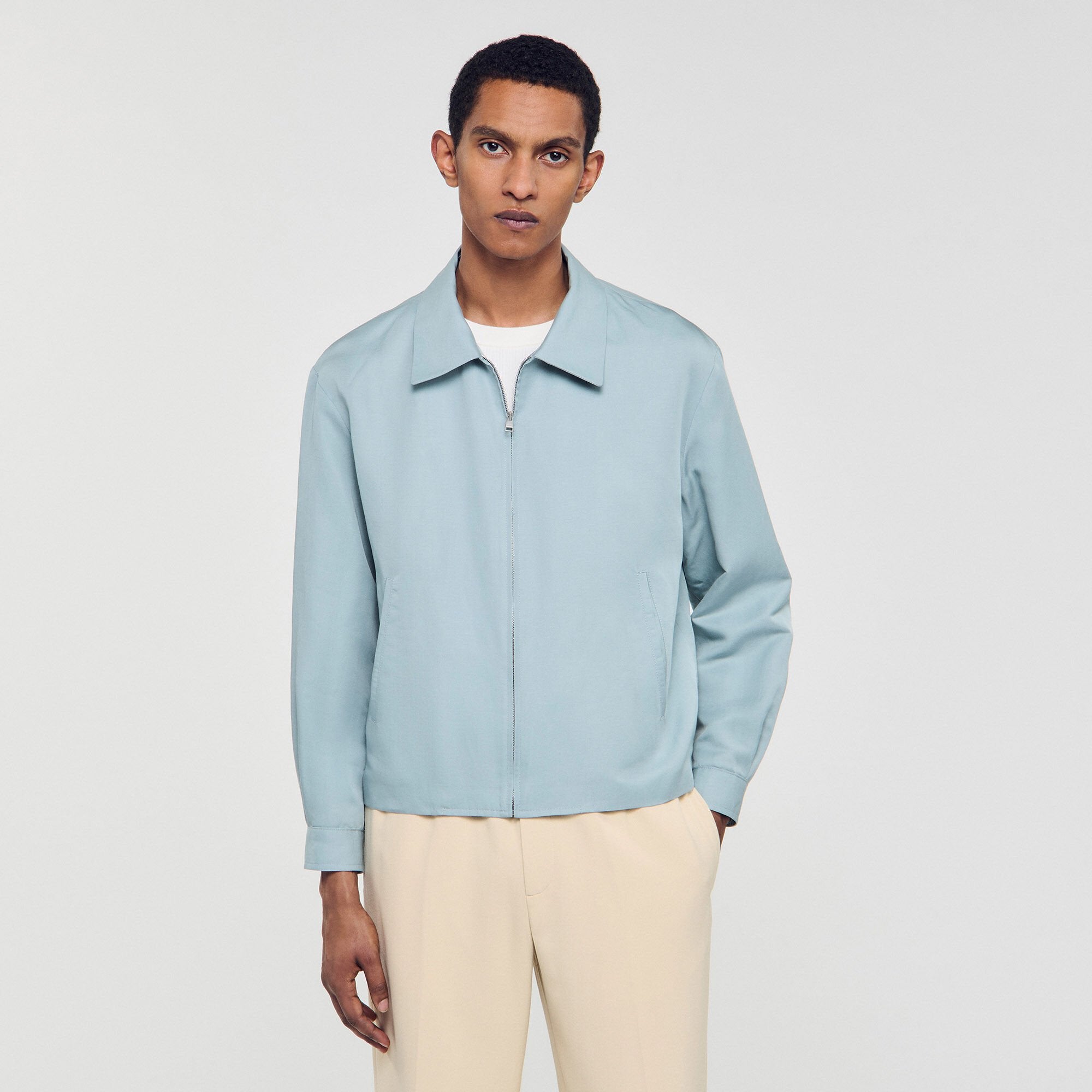 Sandro / Zip-up jacket Chambray