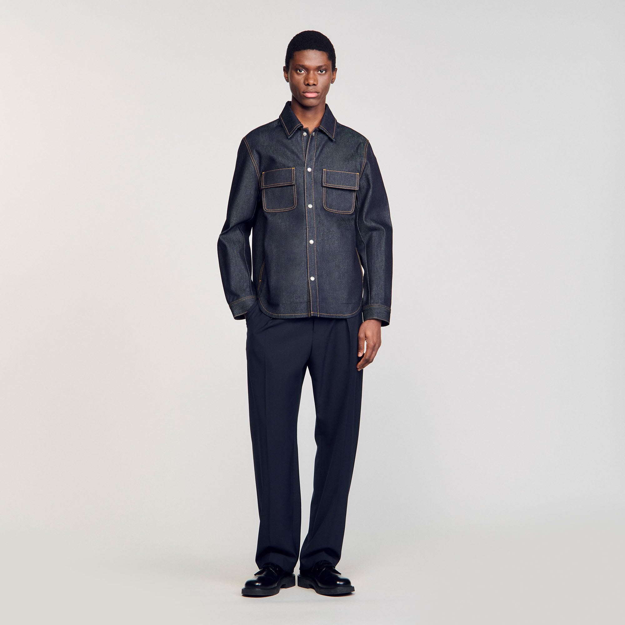Sandro / Denim oversized shirt Raw-Denim