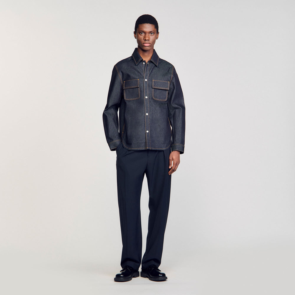Sandro / Denim oversized shirt Raw-Denim