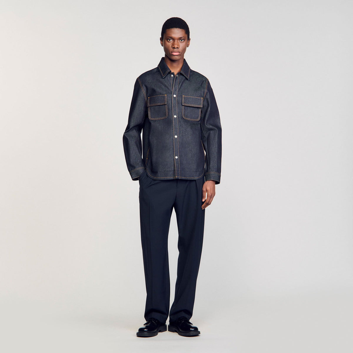Sandro / Denim oversized shirt Raw-Denim