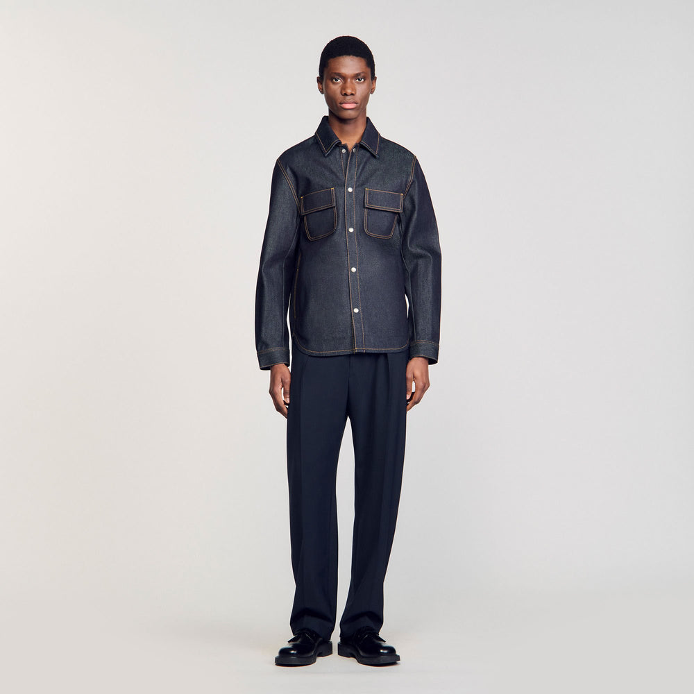 Sandro / Denim oversized shirt Raw-Denim