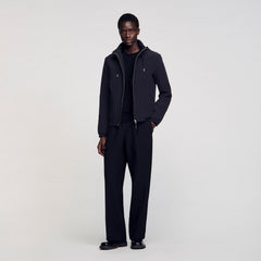 Sandro / Zip-up hooded jacket Navy Blue