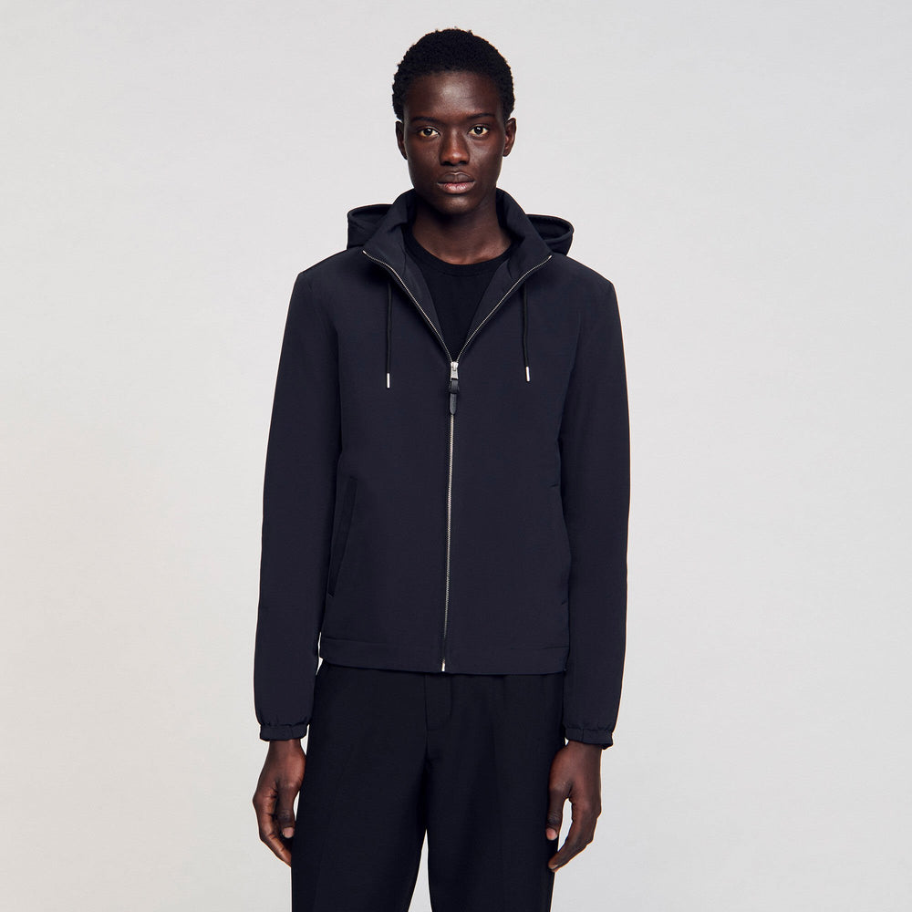 Sandro / Zip-up hooded jacket Navy Blue