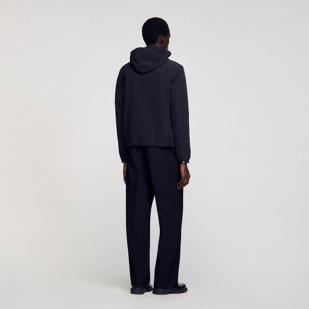 Sandro / Zip-up hooded jacket Navy Blue