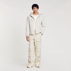 Sandro / Zip-up hooded jacket Aluminum