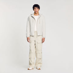 Sandro / Zip-up hooded jacket Aluminum