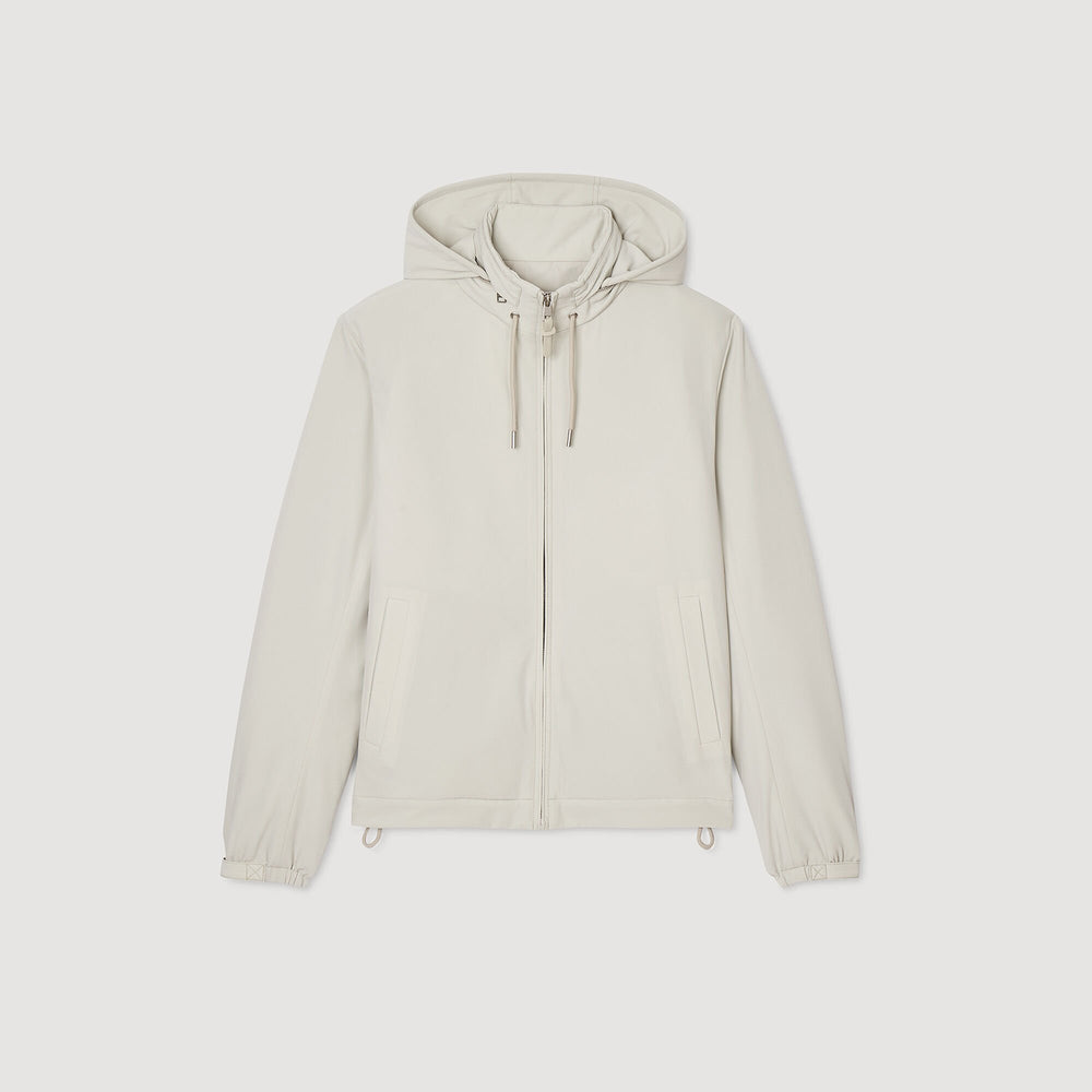 Sandro / Zip-up hooded jacket Aluminum
