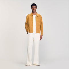 Sandro / Split leather jacket Camel