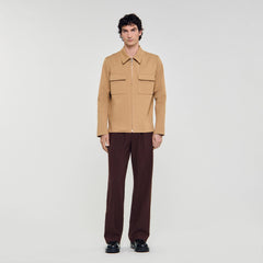 Sandro / Zip-up pocket jacket Camel