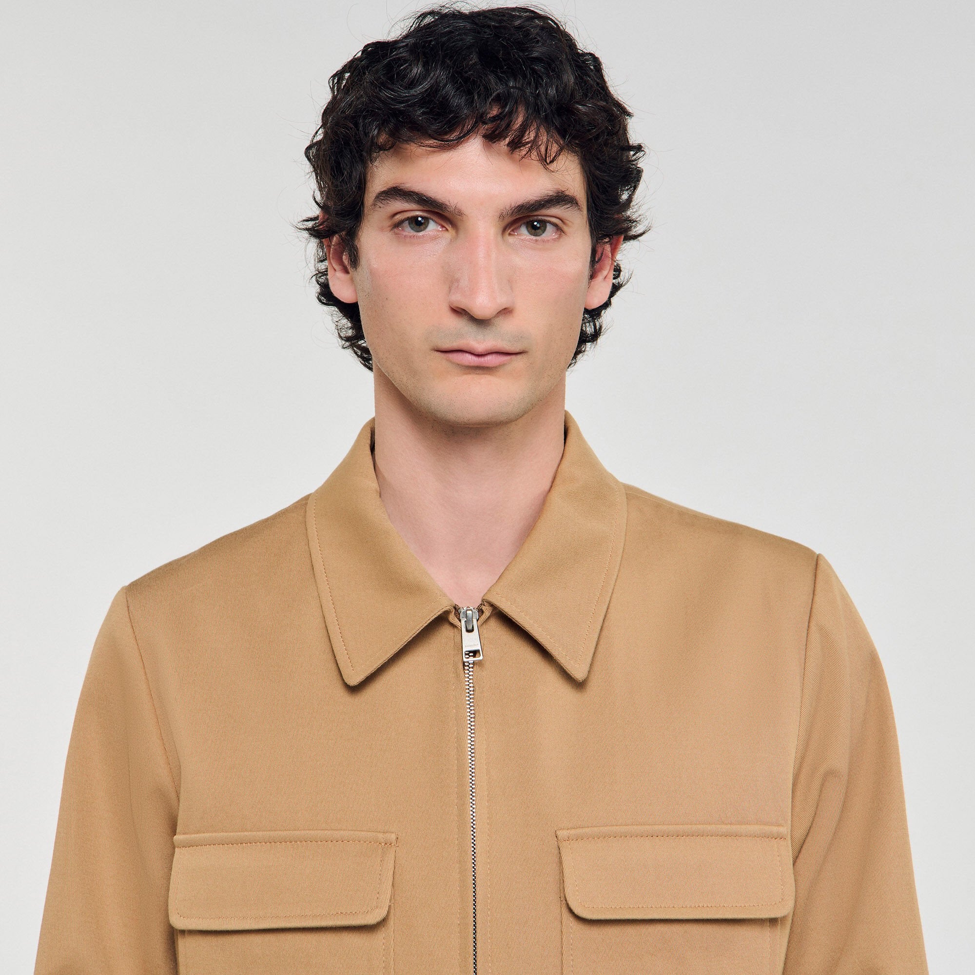 Sandro / Zip-up pocket jacket Camel