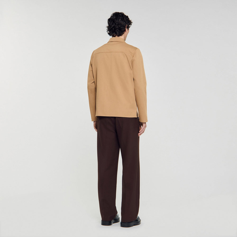 Sandro / Zip-up pocket jacket Camel