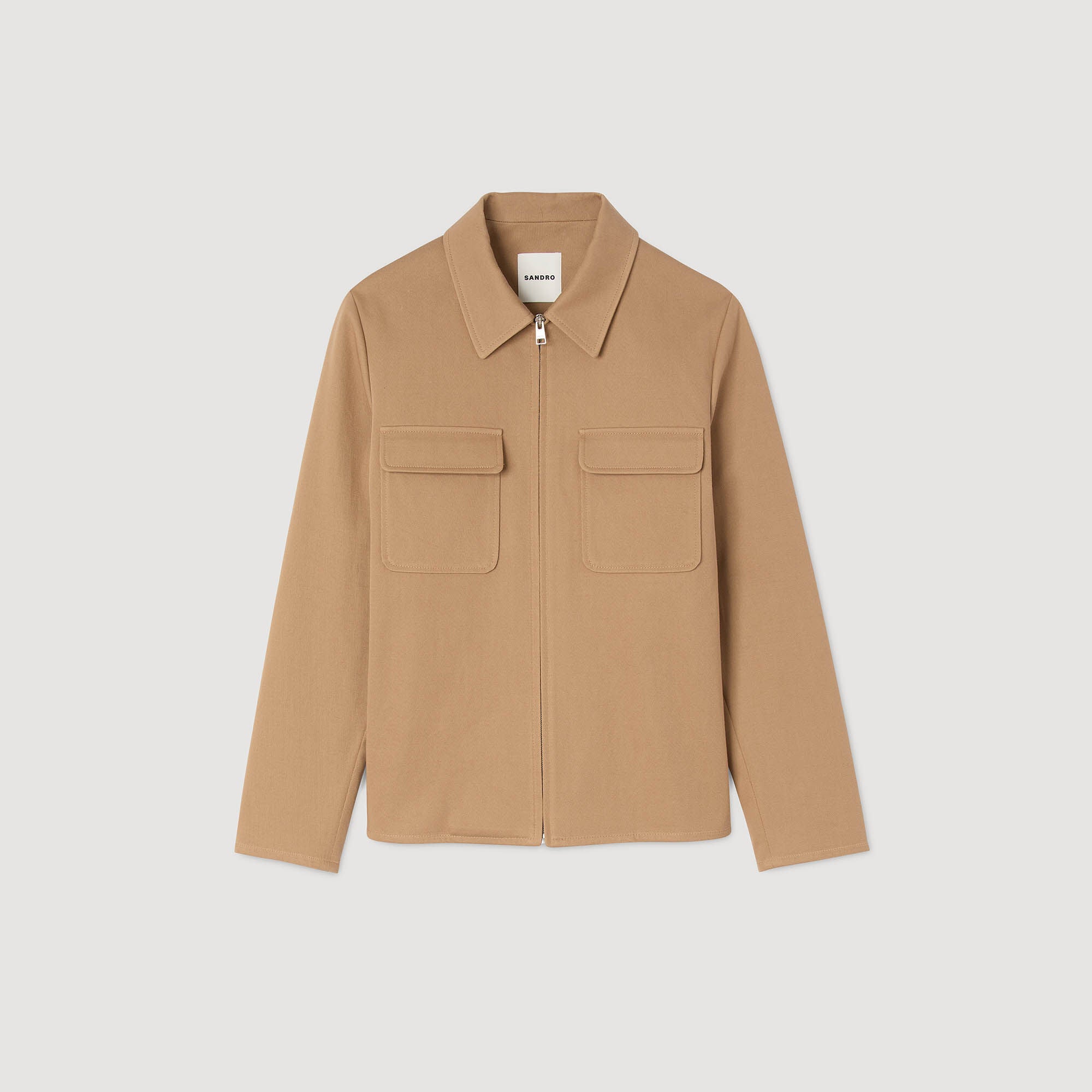 Sandro / Zip-up pocket jacket Camel